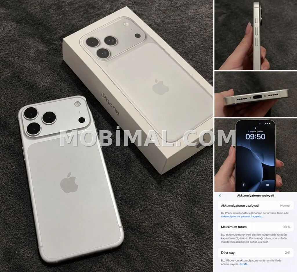 IPhone 17 Pro Max, 256 GB, Gümüşü, Face ID