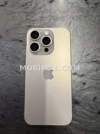 IPhone 15 Pro, 128 GB, Natural Titanium, Barmaq izi, Face ID