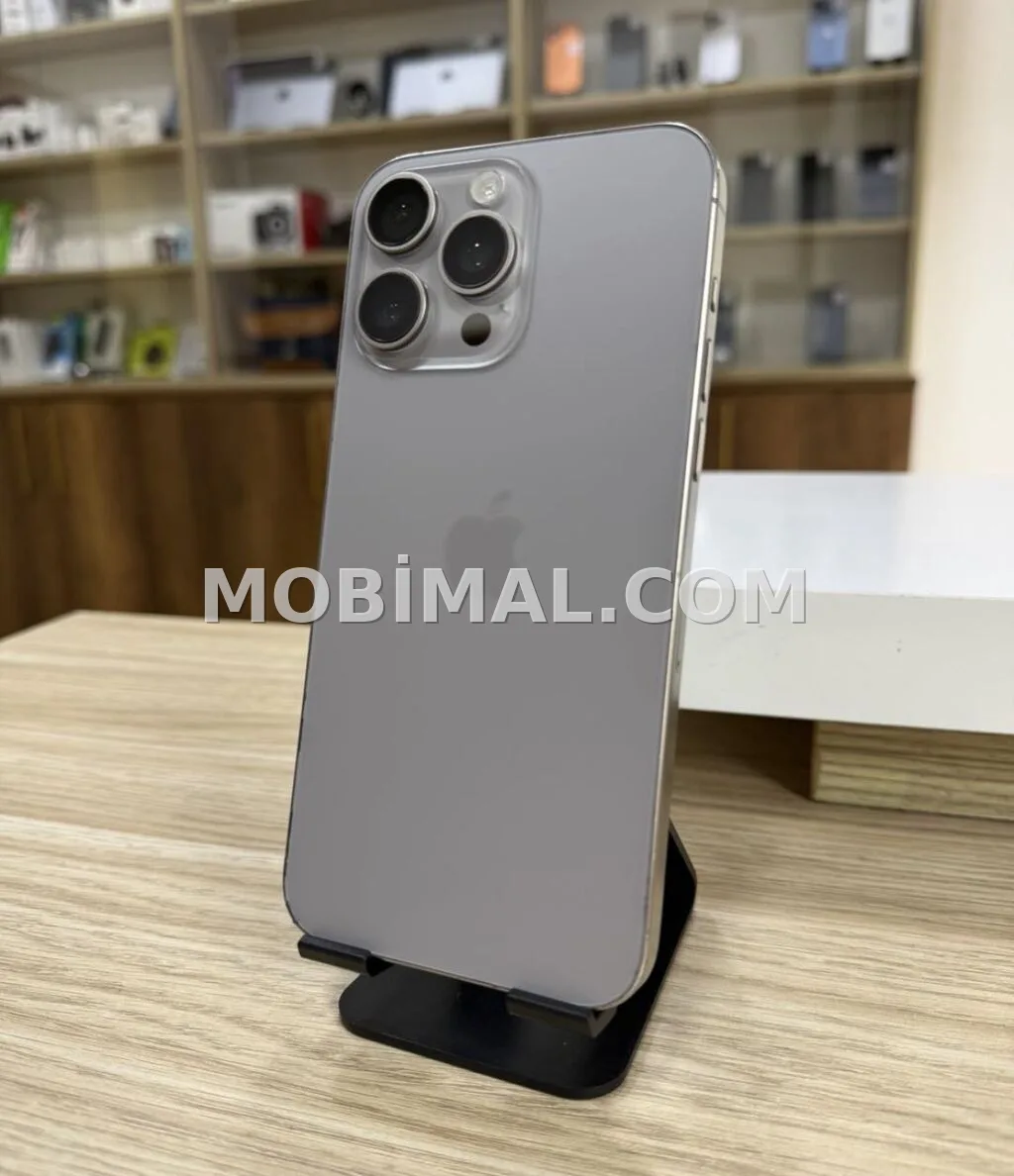 IPhone 15 Pro Max, 256 GB, Natural Titanium, Zəmanət, Simsiz şarj, Face ID