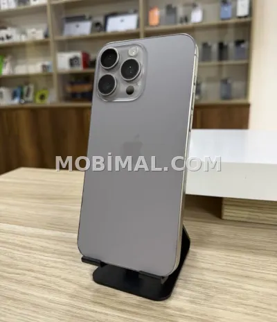 IPhone 15 Pro Max, 256 GB, Natural Titanium, Zəmanət, Simsiz şarj, Face ID