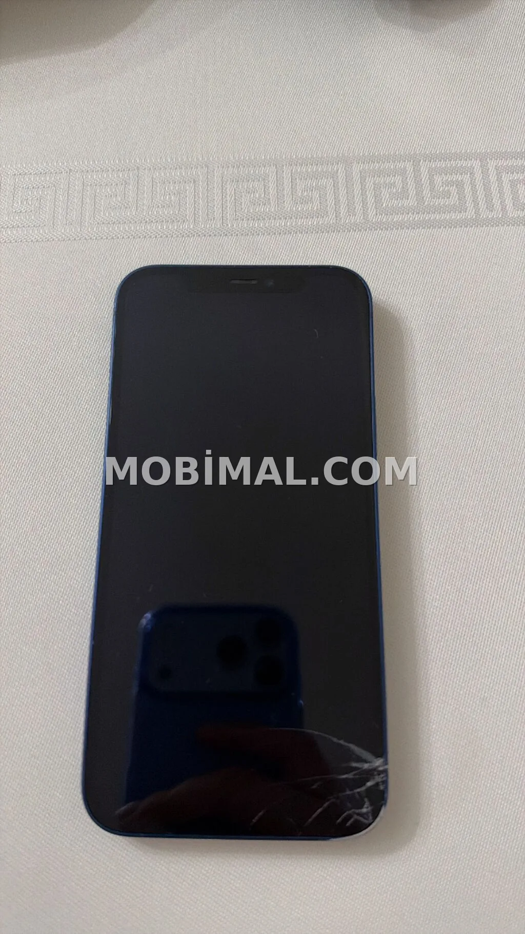 IPhone 12, 128 GB, Mavi, Qırıq, Barmaq izi, Simsiz şarj