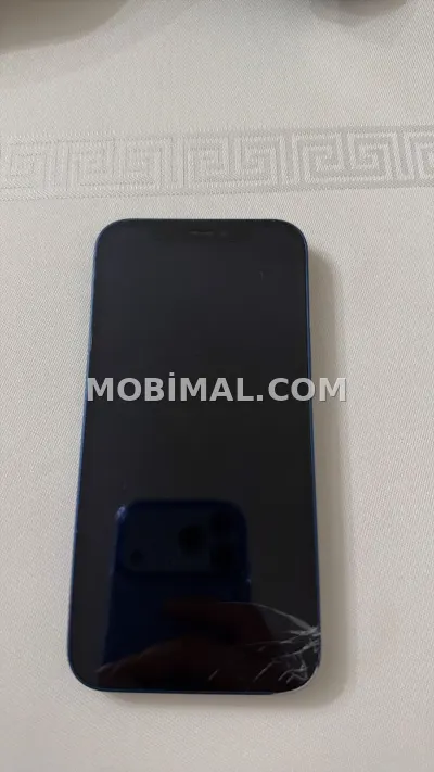 IPhone 12, 128 GB, Mavi, Qırıq, Barmaq izi, Simsiz şarj