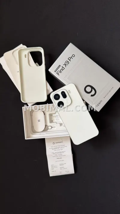 Oppo Find X9 Pro, 512 GB, rəng - Ağ, Zəmanət, Barmaq izi, Simsiz şarj
