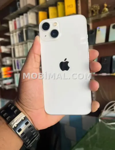 IPhone 13, 128 GB, Starlight, Zəmanət, Simsiz şarj, Face ID